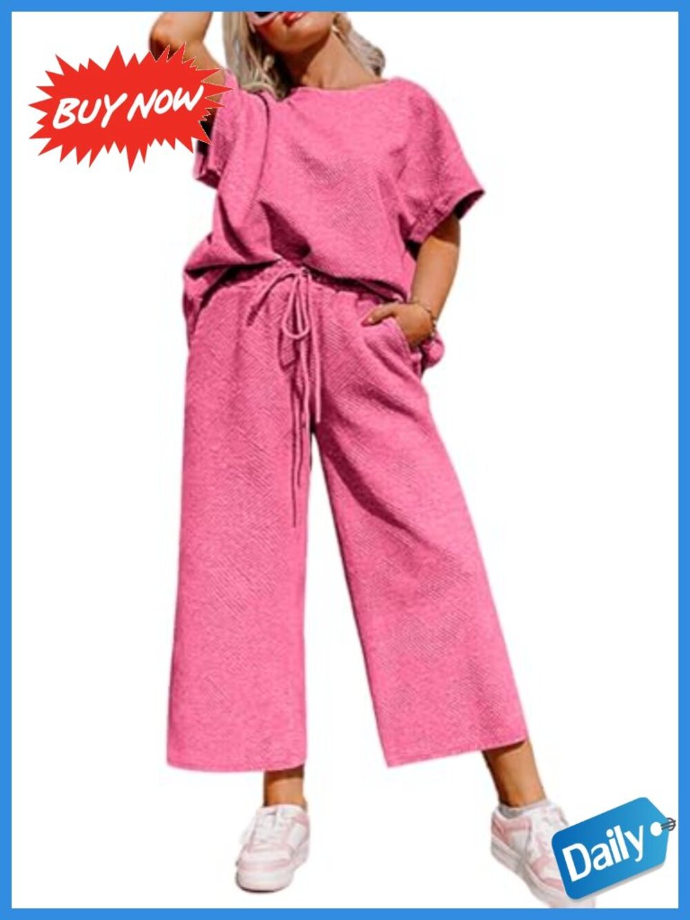 Women's Plus Size 2 Piece Sweatsuit Set Short Sleeve Top Wide Leg Pants